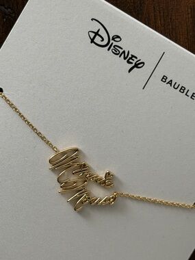 BaubleBar Gold Script Nameplate Necklace - Women Jewelry